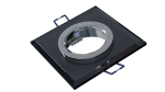 Ceiling lighting point fitting RIA glass square black